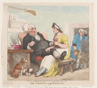 De Kraai en de Duif door Thomas Rowlandson