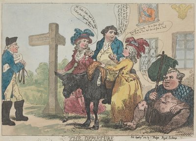Het vertrek door Thomas Rowlandson