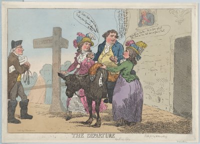 Het Vertrek, 29 april 1784 door Thomas Rowlandson