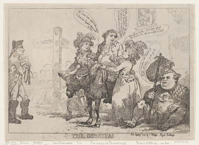 Het Vertrek door Thomas Rowlandson