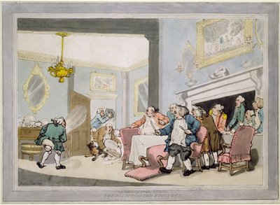 De teleurgestelde epicuristen, uitgegeven door William Holland, 1790 door Thomas Rowlandson