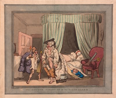 De dokter opgeroepen of het valse alarm door Thomas Rowlandson
