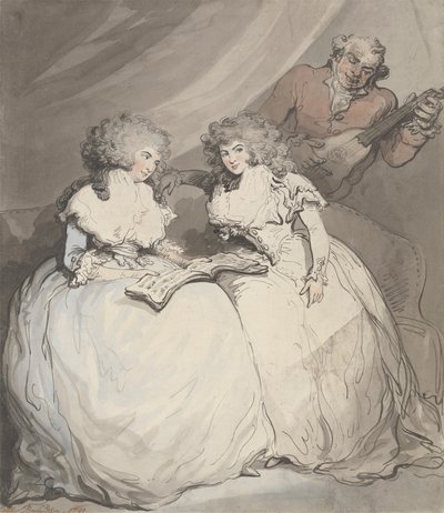 De hertogin van Devonshire en de gravin van Bessborough door Thomas Rowlandson