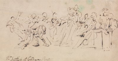 De nederlaag van de hertogin van Gordon door Thomas Rowlandson