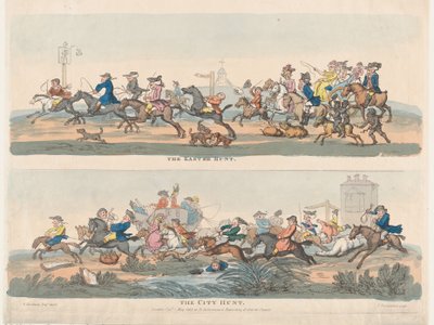De Paasjacht en de Stadsjacht, 1 mei 1803 door Thomas Rowlandson