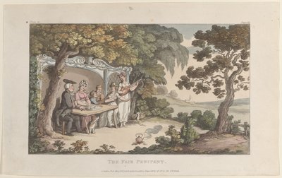 De Schone Berouwvolle, uit The Vicar of Wakefield, 1 mei 1817 door Thomas Rowlandson