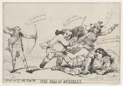 De val van Achilles, 7 januari 1785 door Thomas Rowlandson