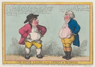 De vijfde clausule, of het effect van voorbeeld, 23 april 1805 door Thomas Rowlandson