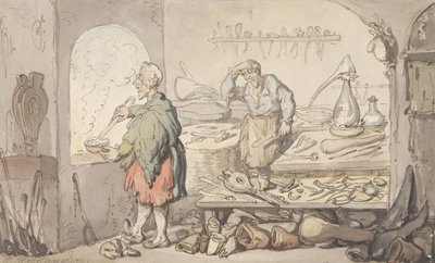 De Glasfabriek door Thomas Rowlandson
