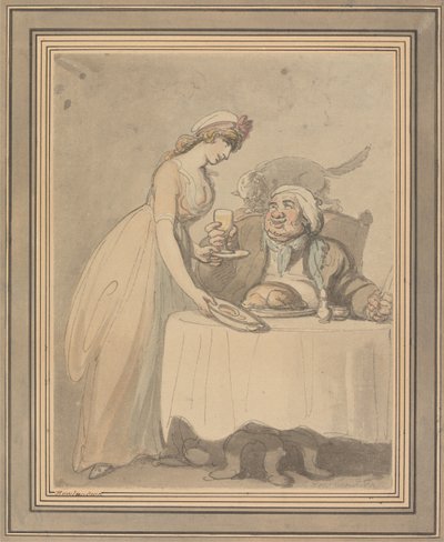 The Gourmand door Thomas Rowlandson