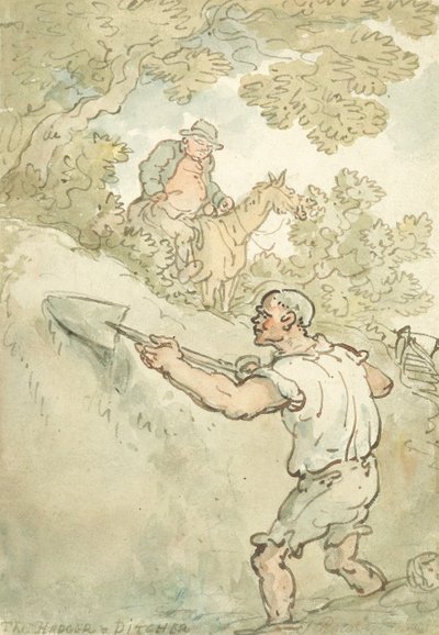 De hegger en slootgraver door Thomas Rowlandson