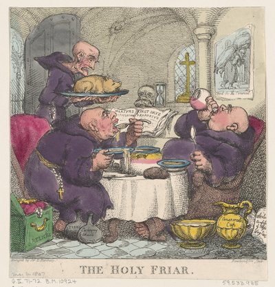 De heilige monnik door Thomas Rowlandson