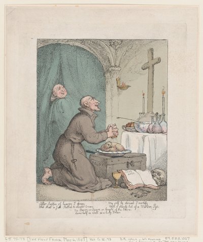 De Heilige Monnik door Thomas Rowlandson