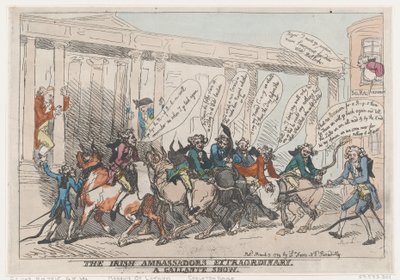 De Ierse Buitengewone Ambassadeurs, Een Galante Show, 7 maart 1789 door Thomas Rowlandson