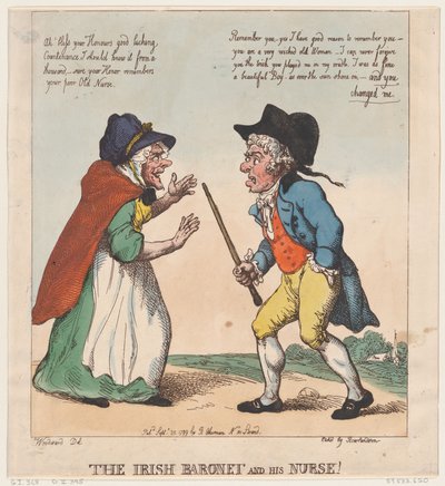 De Ierse baron en zijn verpleegster door Thomas Rowlandson