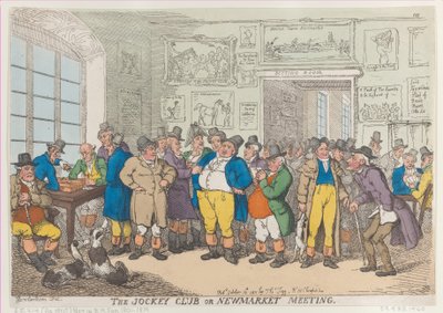De Jockey Club of Newmarket Meeting, 10 oktober 1811 door Thomas Rowlandson
