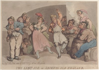 De Laatste Jig of Afscheid van Oud Engeland door Thomas Rowlandson