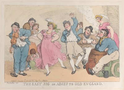 De laatste jig of afscheid van oud Engeland door Thomas Rowlandson