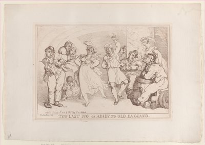 De laatste jig of afscheid van oud Engeland, 20 januari 1818 door Thomas Rowlandson