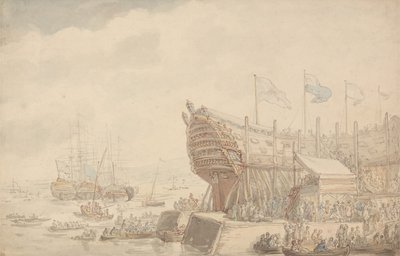 De tewaterlating van H.M.S. 