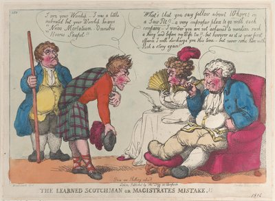 De geleerde Schot of de fout van de magistraten door Thomas Rowlandson