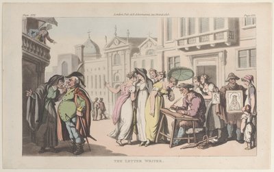 De Briefschrijver, uit Napels en de Campagna Felice: in een Serie Brieven Ad..., 1 juni 1815 door Thomas Rowlandson