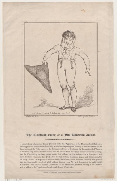 De monsterlijke krop, of een nieuw ontdekte dier, 1 maart 1802 door Thomas Rowlandson