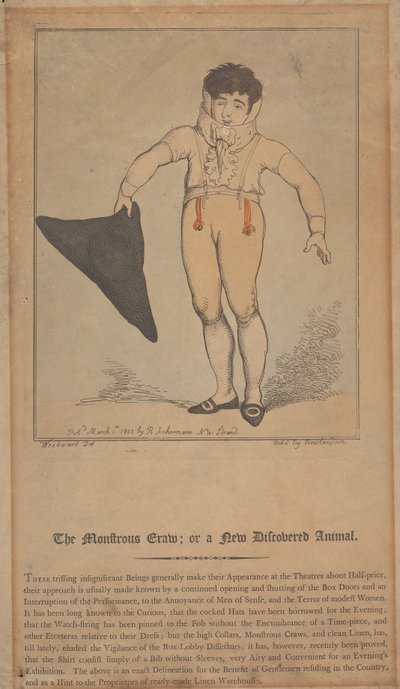 De monsterlijke kruip; of een nieuw ontdekt dier door Thomas Rowlandson