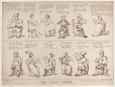 De Krant door Thomas Rowlandson