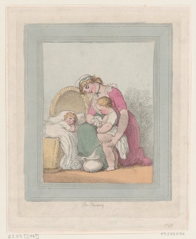 De Kinderkamer, 1799 door Thomas Rowlandson