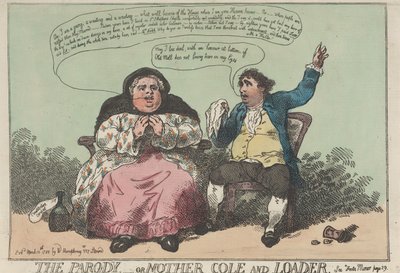 De parodie, - of Moeder Cole en de leider door Thomas Rowlandson