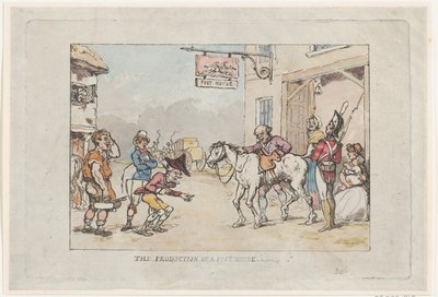 De Productie van een Posthuis, 1808 door Thomas Rowlandson