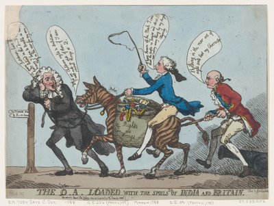 De Q.A. Beladen met de Buit van India en Groot-Brittannië, 1788 door Thomas Rowlandson