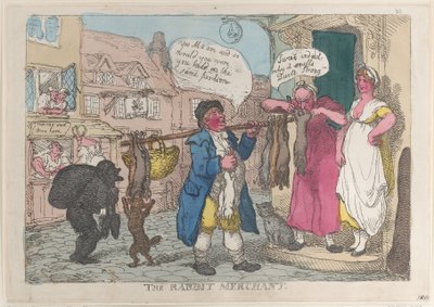 De konijnenhandelaar, 1810 door Thomas Rowlandson