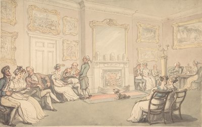 De Receptie, 1780-1827 door Thomas Rowlandson
