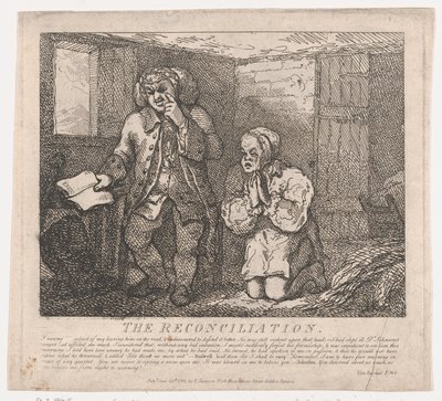 De Verzoening, Schilderachtige Schoonheden van Boswell, Deel Twee, 20 juni 1786 door Thomas Rowlandson