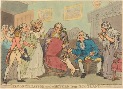 De verzoening, of De terugkeer uit Schotland door Thomas Rowlandson