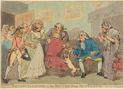 De verzoening, of De terugkeer uit Schotland door Thomas Rowlandson