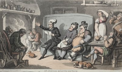 De Eerwaarde Dr. Syntax Leest zijn Reis door Thomas Rowlandson