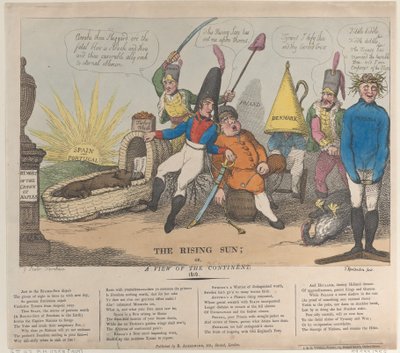 De opkomende zon, of een uitzicht op het continent door Thomas Rowlandson