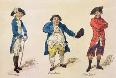 De Rivaliserende Kandidaten, frontispice in het boek History of the Westminster Election.. door Lovers of Truth and Justice, Londen, 1784 door Thomas Rowlandson