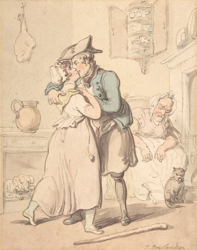 De Terugkeer van de Matroos van Actieve Dienst, 1780-1827 door Thomas Rowlandson