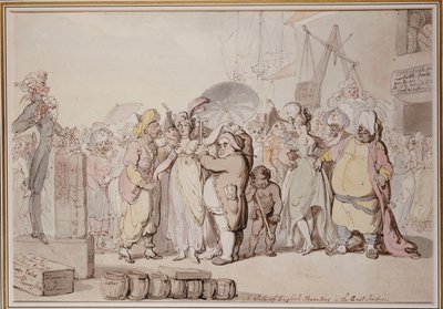 De verkoop van Engelse schoonheden in Oost-Indië, c.1810 door Thomas Rowlandson