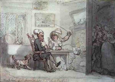 "De School van Hervorming, of Hoe een Echtgenoot te Besturen" door Thomas Rowlandson