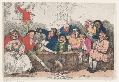 De Slang Society, 24 juli 1785 door Thomas Rowlandson