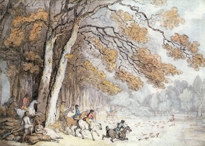 De Hertenjacht door Thomas Rowlandson