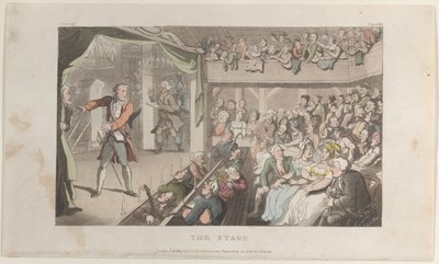 Het Podium. George Primrose als Horatio, uit De Pastoor van Wakefield, 1 mei 1817 door Thomas Rowlandson