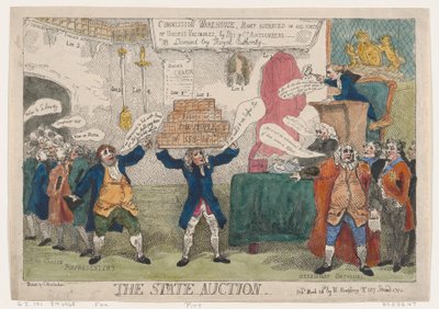 De staatsveiling, 26 maart 1784 door Thomas Rowlandson