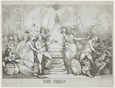 The Times, december 1788 door Thomas Rowlandson