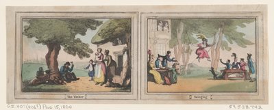 De tinker en schommelen, 15 augustus 1800 door Thomas Rowlandson